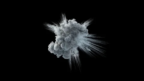 Middle size trotyl explosion with trails. Stock Footage 82186557