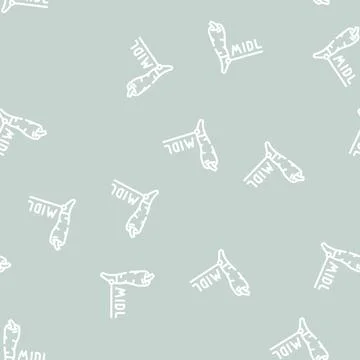 Middle spice pepper line vector seamless pattern 库存插图