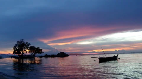 Middle Of Sunset. Stock Footage 38862946