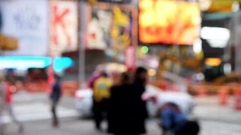 The middle of Times Square Stock Footage 37414171