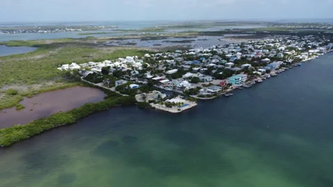 Middle Torch Key Fl drone shot sixteen Stock Footage 344008378