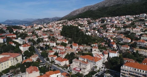 Middle view of the panorama of Dubrovnik Stock Footage 87465678