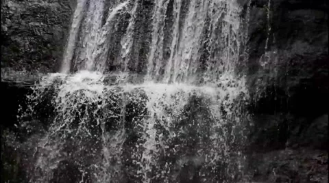 Middle Of Waterfall Stock Footage 50614763