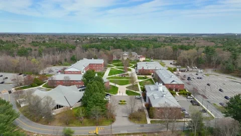 Middlesex Community College aerial view , Massachusetts MA, USA Video stock 201391754
