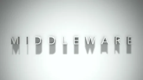Middleware 3D title animation with shadows on a white background Stock Footage 297216904