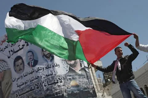 Mideast Palestinian Protest Unity - Mar 2011 Stockfoto's