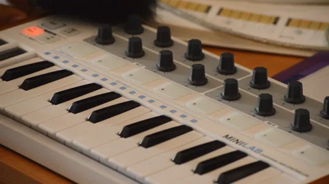 Midi Controller Turned On Autocheck 库存影片 52535129