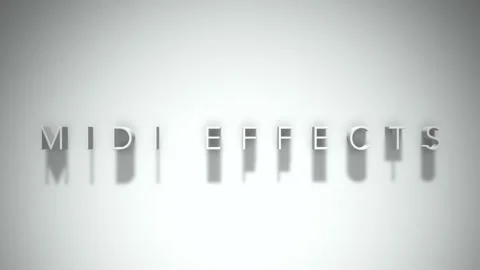 Midi effects 3D title animation white text on a white background Video stock 299748372