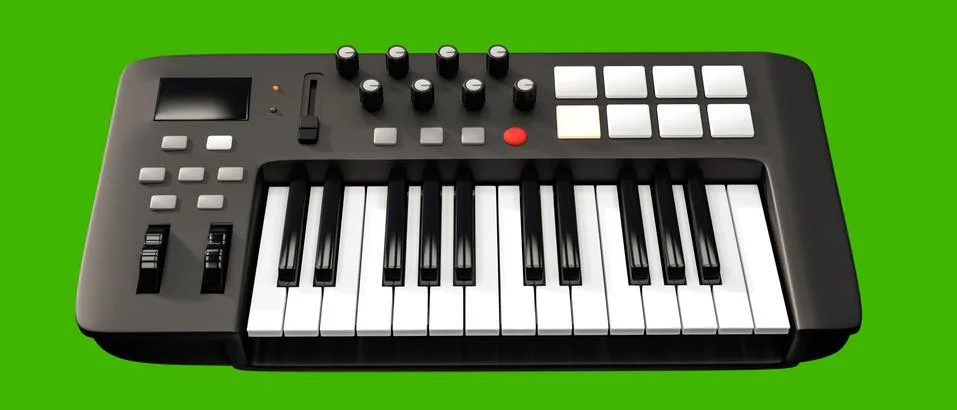 Midi keyboard Stock Illustration