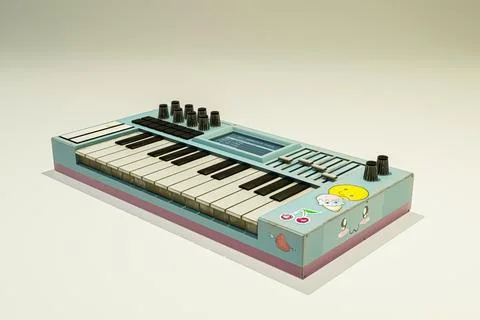 Midi keyboard isolated on white background Stock Illustration