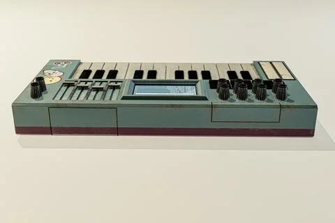 Midi keyboard isolated on white background Stock Illustration