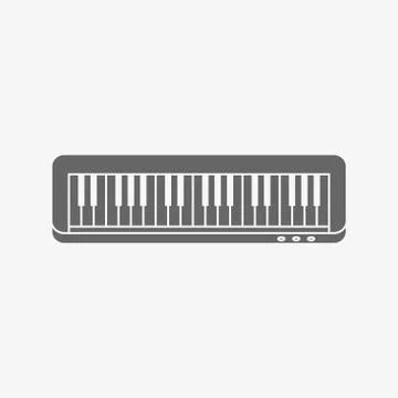 Midi keyboard vector icon Stock Illustration