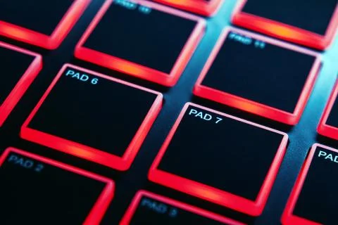 Midi Pads of Modern Controller Foto stock