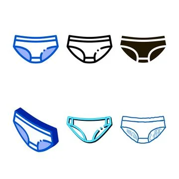 Midi pants icon vector outline variants Stock Illustration