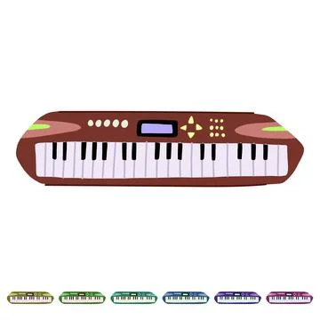 Midi synthesizer vector cartoon graphic Stock Illustration