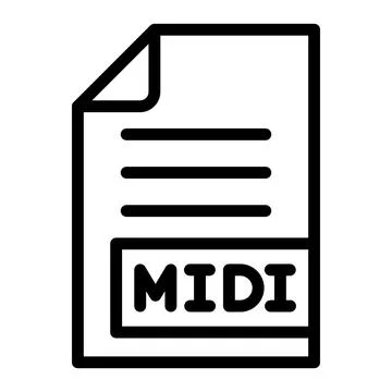 MIDI Vector Icon Design Illustration Illustrazione stock