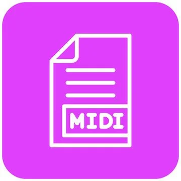 MIDI Vector Icon Design Illustration Stock Illustration