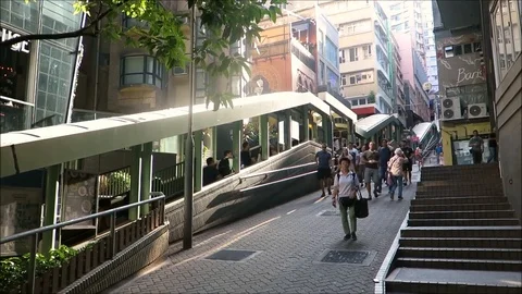 MidLevelEscalator01 Stock Footage 126910736