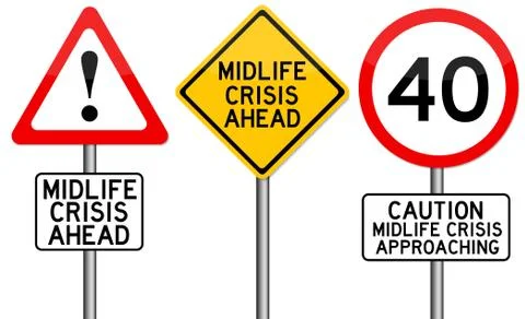 Midlife crisis Stock Illustration