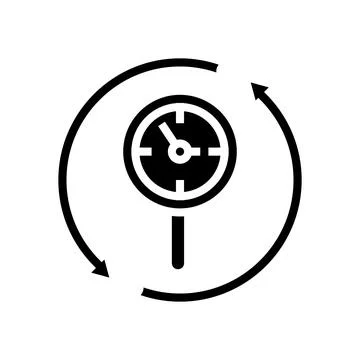 Midlife re evaluation glyph icon vector illustration Stock Illustration
