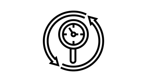 Midlife re evaluation line icon animation Stock Footage 326121227