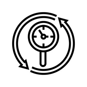 Midlife re evaluation line icon vector illustration Stock Illustration