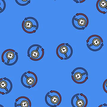 Midlife re evaluation vector seamless pattern Stock Illustration