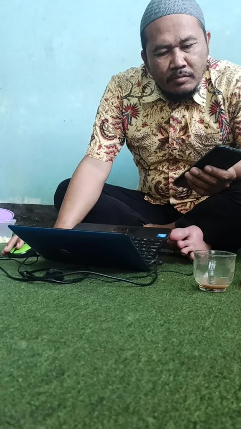 Midlife Struggles: Middle-Aged Man Faces Work Challenges at His Laptop Stock Footage 278658589
