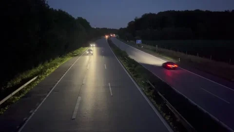 Midnight Autobahn Stock Footage 246642054