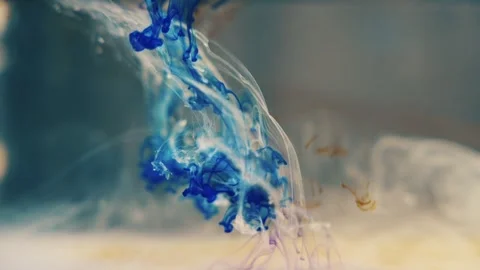 Midnight Bloom – Deep Blue Ink Explosion Underwater Stock Footage 319439058