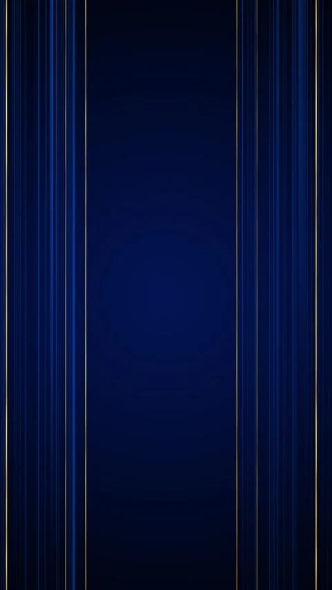 Midnight blue frame thin golden side columns and empty center for titles or logo Stock Footage 340453080