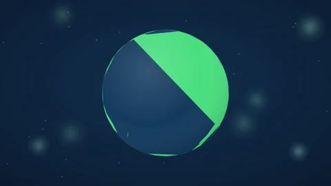 Midnight blue green rotating planet earth animation Eco Motion Background Stock Footage 346228430