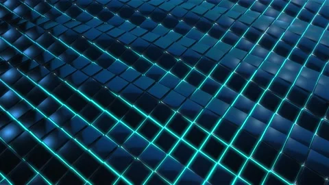 Midnight Blue Tiles Wave Stock Footage 131670330