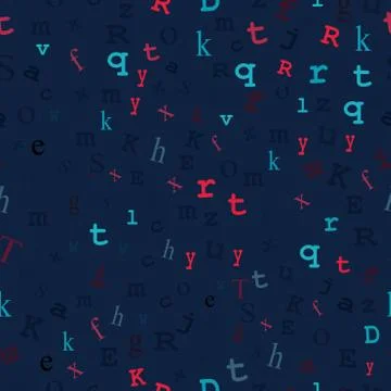 Midnight Blue Type Seamless Design Stock Illustration