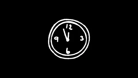 Midnight Clock Countdown Icon Stock Footage 345593131