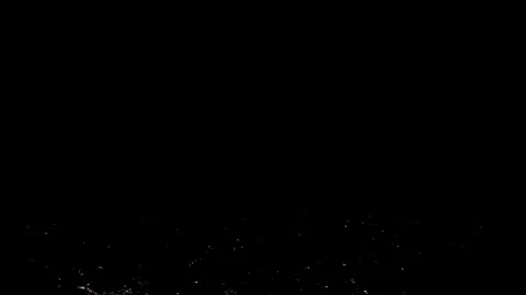 Midnight Constellation of Town Lights Seen from Above Stock Footage 316794615
