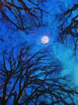 Midnight Stock Illustration