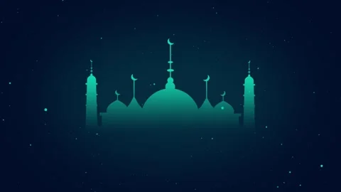 Midnight Mosque Glow Stock Footage 335622194