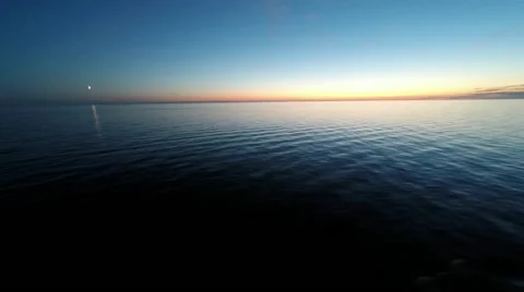 Midnight sun with moon Video stock 52994397