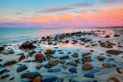 Midnight sun Stock Photos