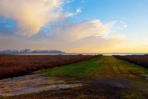 Midnight sun Stock Photos