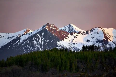 Midnight sun Stock Photos