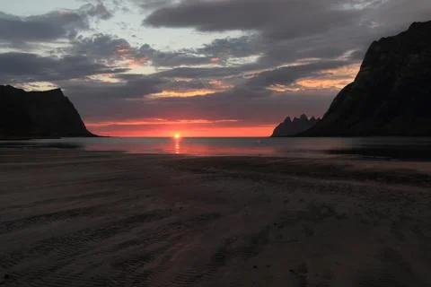 Midnight sun Stock Photos