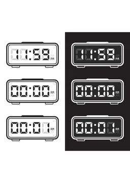Midnight Transition Sequence Icons Stocks Illustration Stock Illustration