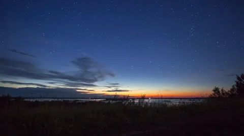 Midnight twilight Stock Footage 23763892