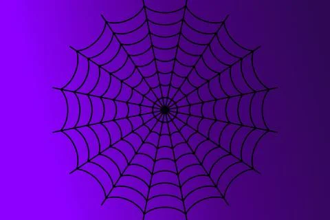 Midnight Violet Magic Gradient with Spider Web Icon Stock Illustration