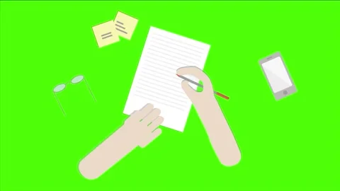 Midsection of business person analyzing reports and charts Stock Footage 141052679