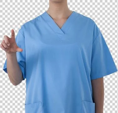 Midsection of female doctor using digital screen Stockfoto's