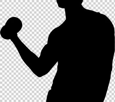 Midsection of man exercising Stock Illustration