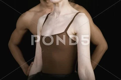 Midsection of two dancers Stock Photos